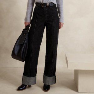 Banana Republic Pintuck Jean - Black Wash - Sz 26